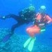 Divemaster Nanette Alexander and Mrs. Tomoko Sugiura underwater