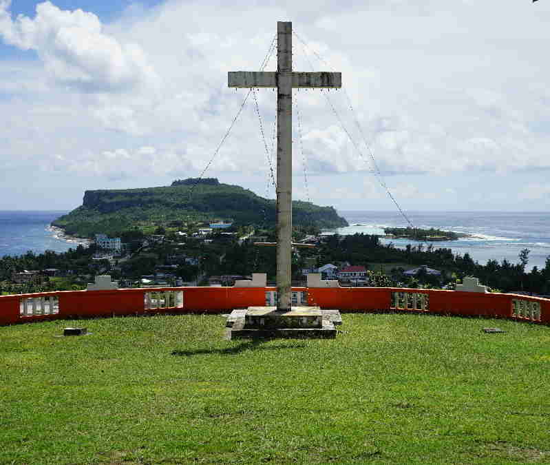 The cross at the Rota Overlook