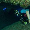 Diver exploring the Hobbit House
