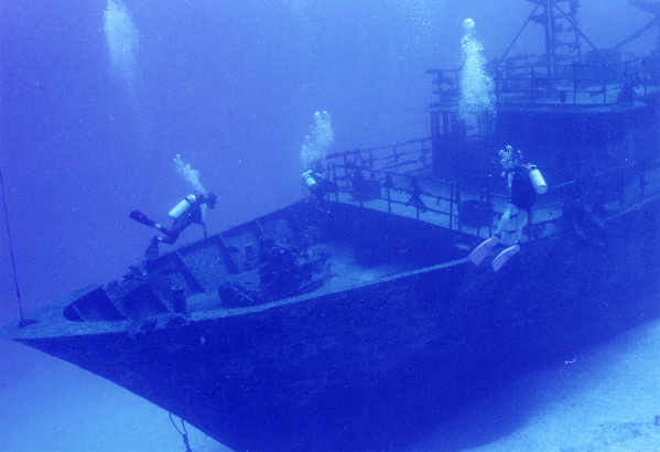 Photo: Diver at the bow