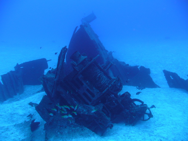 Typhoon damage - Stern winch
