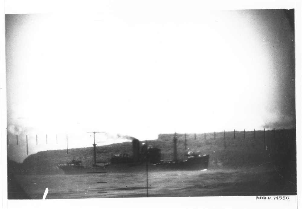 Japanese ship being targeted by submarine