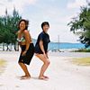 Ms. Mayuki Kebukawa and Ms. Mako Yamaki in front of Dive Rota