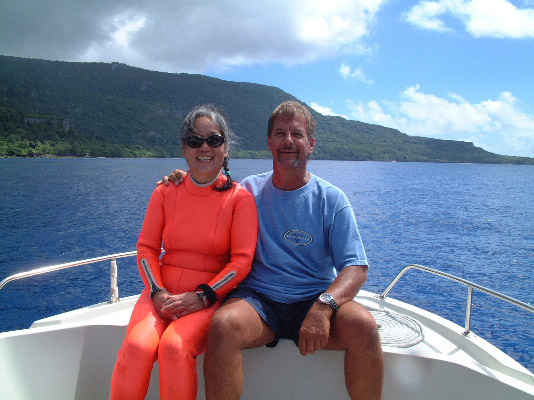 Divers at the Bay Breeze restaurant